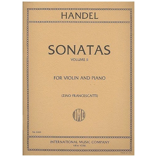 Handel - Six Sonatas for Violin and Piano, Volume 2