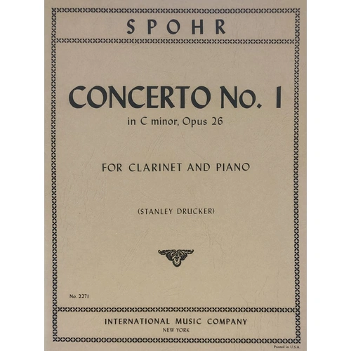Spohr - Concerto No. 1 in C Minor Op. 26 for Clarinet and Piano