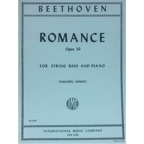 Romance in F Minor, Op. 50 for Double Bass, Edited by Stuart Sankey
