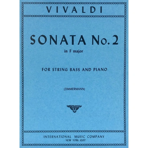 Sonata No. 2 in F Major RV 41 for Double Bass by Antonio Vivaldi, Edited by Fred Zimmerman, Score and Part