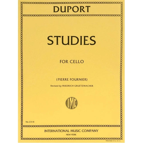 Duport - 21 Studies for Cello, Edited by Pierre Fournier, Revised by Friedrich Greutzmacher, 1 Page, Cello Solo