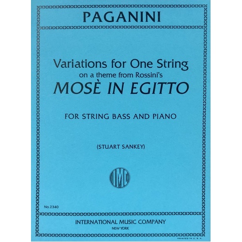Variations on a Theme of Rossini for Double Bass by Nicolo Paganini