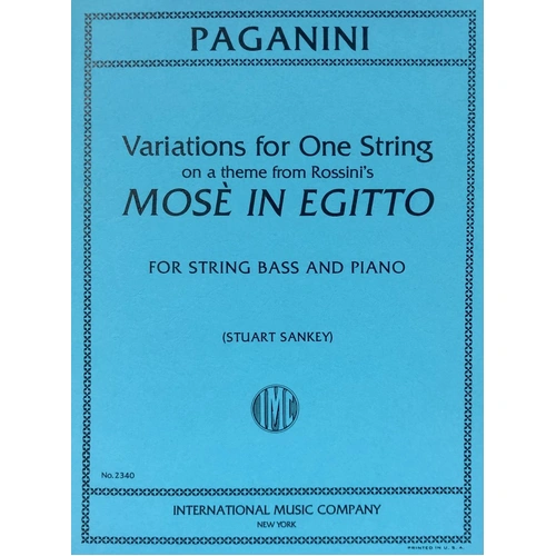 Variations on a Theme of Rossini for Double Bass and Piano by Nicolo Paganini
