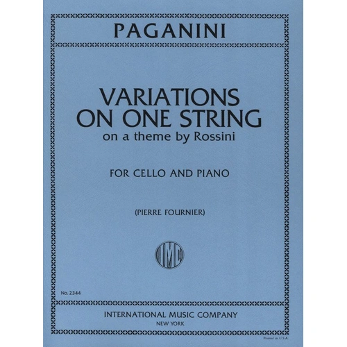 Paganini Variations on Theme of Rossini for Cello and Piano