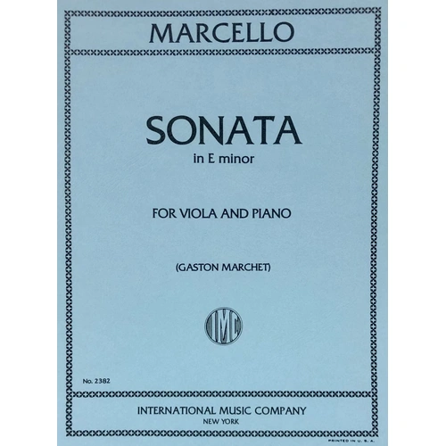 Marcello - Sonata in E Minor for Viola and Piano, Edited by Marchet