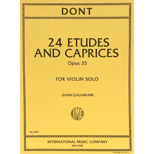 Dont - 24 Etudes and Caprices Op. 35 for Violin, Ed. Galamian