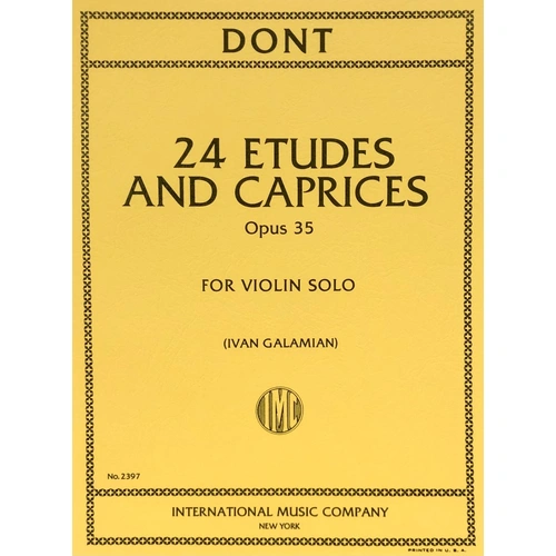 Dont - 24 Etudes and Caprices Op. 35 for Violin, Ed. Galamian, International Music Company
