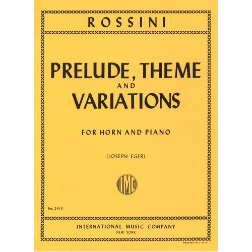 Rossini - Prelude Theme and Variations for French Horn and Piano