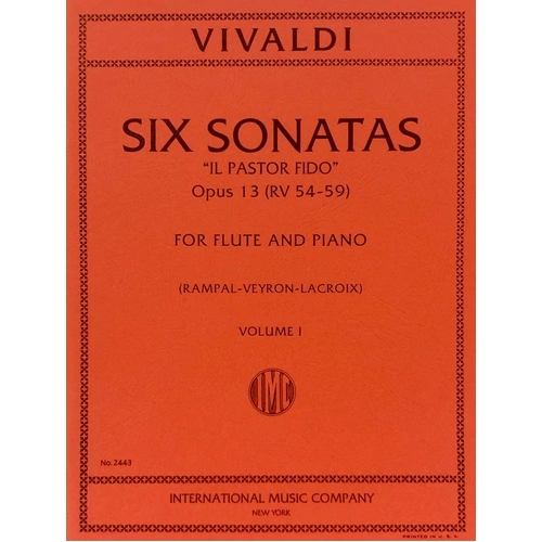 Vivaldi Six Sonatas "Il Pastor Fido" Op. 13 Vol. 1 for Flute and Piano