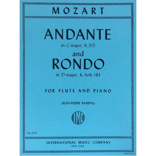 Mozart - Andante K 315 & Rondo K Anh 184 for Flute/Piano, Edited by Jean-Pierre Rampal