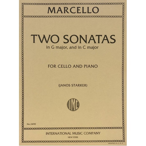 Sonatas for Cello and Piano in G and C Major by Benedetto Marcello, Edited by Janos Starker
