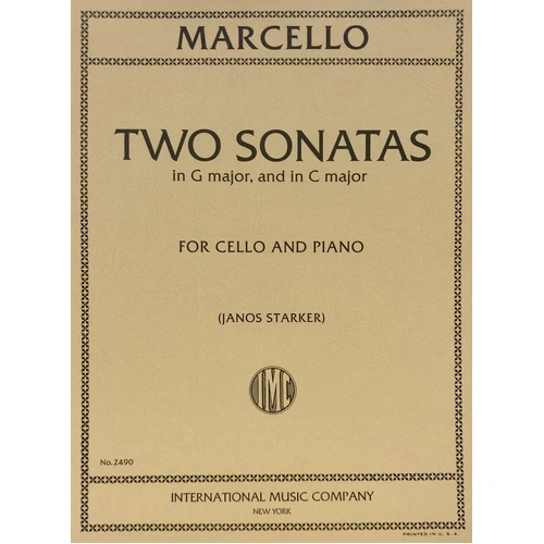 Sonatas for Cello and Piano in G Major & C Major by Benedetto Marcello, Edited by Janos Starker