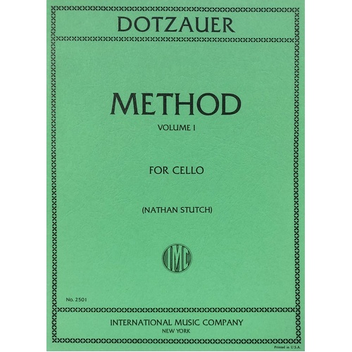 Dotzauer - Method for Cello Vol 1, Edited by Nathan Stutch, International Music Company