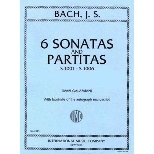 Bach - 6 Sonatas And Partitas Violin Ed Galamian (Softcover Book)