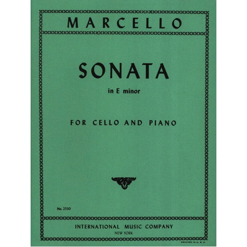 Sonata in E Minor for Cello and Piano Sheet Music
