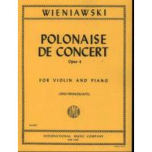 Polonaise De Concert Op 4 Violin/Piano (Softcover Book)