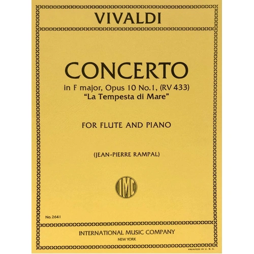 Vivaldi Concerto in F Major Op. 10 No. 1 "La Tempesta" for Flute and Piano, Edited by Jean-Pierre Rampal