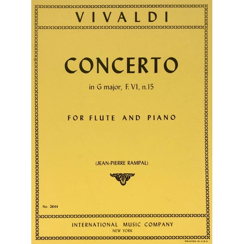 Vivaldi - Concerto in G Major F.VI No. 15 for Flute and Piano