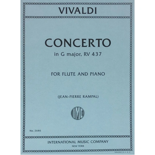 Vivaldi Concerto in G Major Op 10 No 6 RV 437 for Flute - International Music Company
