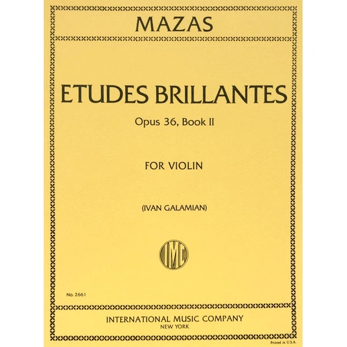 Mazas Etudes Op. 36 No. 2 for Violin, Edited by Galamian