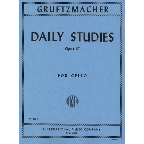 Gruetzmacher Daily Studies Op. 67 for Cello - International Music Company