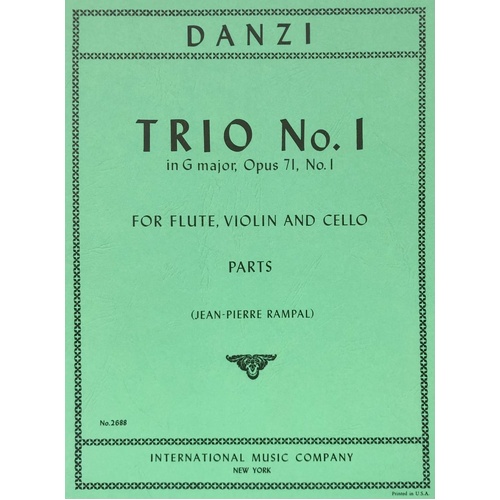 Trio No. 1 in G Major, Op. 71 for Flute, Violin, and Piano by Franz Danzi