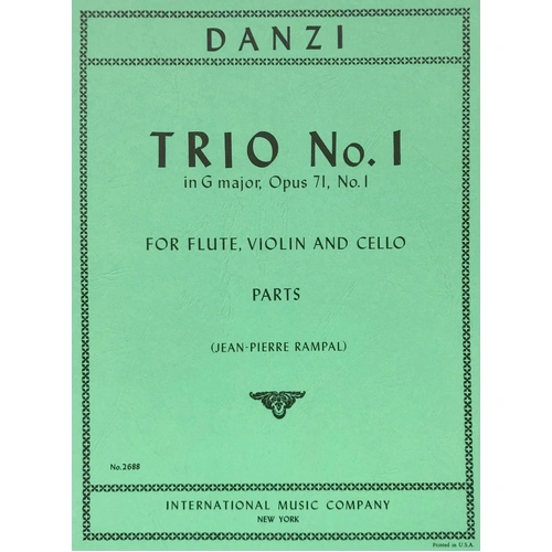 Trio No. 1 in G Major, Op. 71 for Flute, Violin and Cello by Franz Danzi, Edited by Jean-Pierre Rampal