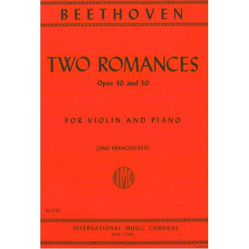 Romances 2 Op 40 G Op 50 F Ed Francescat Violin Piano (Softcover Book)