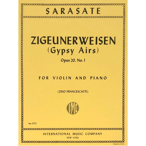 Sarasate - Zigeunerweisen Op. 20 No. 1 for Violin and Piano, Edited by Zino Francescatti