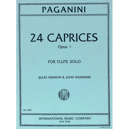 Paganini - 24 Caprices Op. 1 for Flute, Edited by Wummer