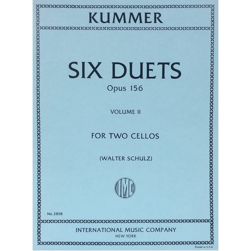Kummer - Six Duets Op. 156 Vol. 2 for 2 Cellos