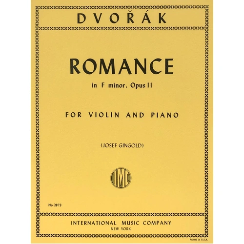 Dvorak - Romance in F Minor Op. 11 for Violin and Piano