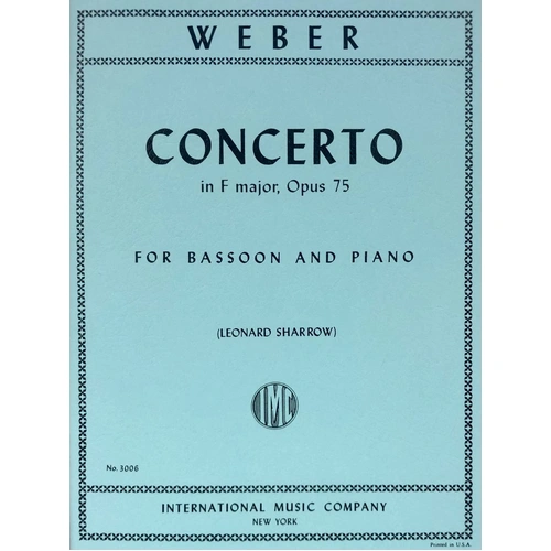 Concerto in F Major, Op. 75 for Bassoon by Carl Maria von Weber