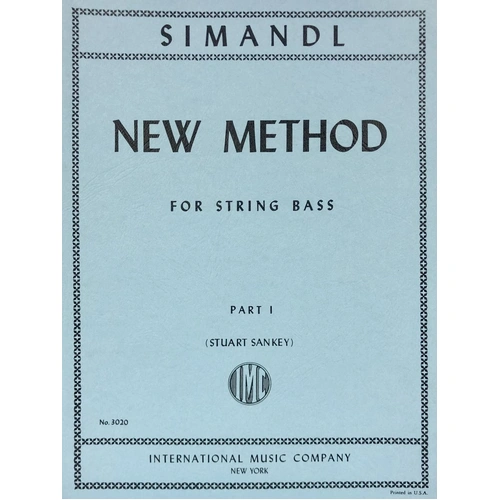 Simandl New Method Part 1 for Double Bass Edited by Sankey