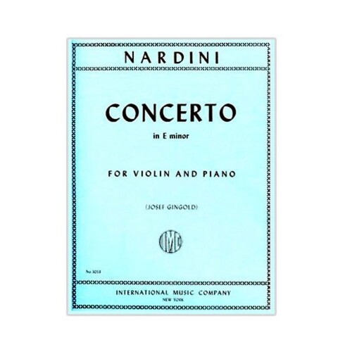 Concerto E Min Violin Piano (Softcover Book)