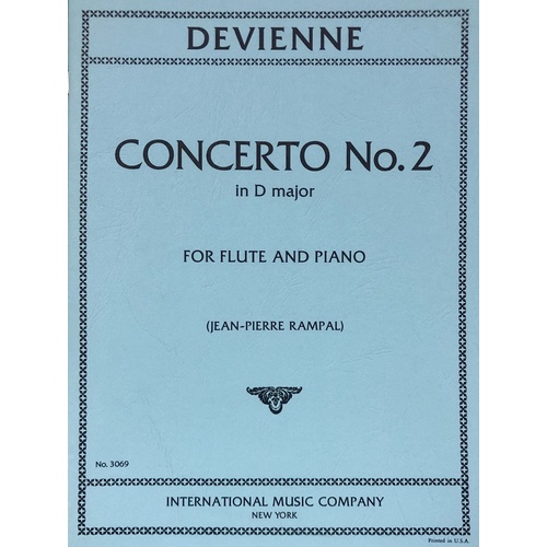Concerto No. 2 in D Major for Flute and Piano by Francois Devienne, Published by International Music Company