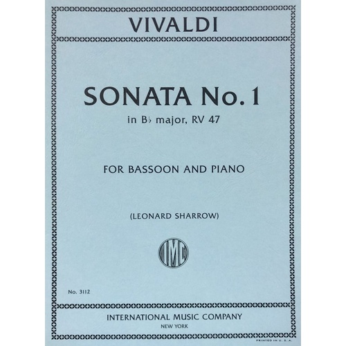 Vivaldi - Sonata No. 1 in B Flat RV 47 for Bassoon and Piano