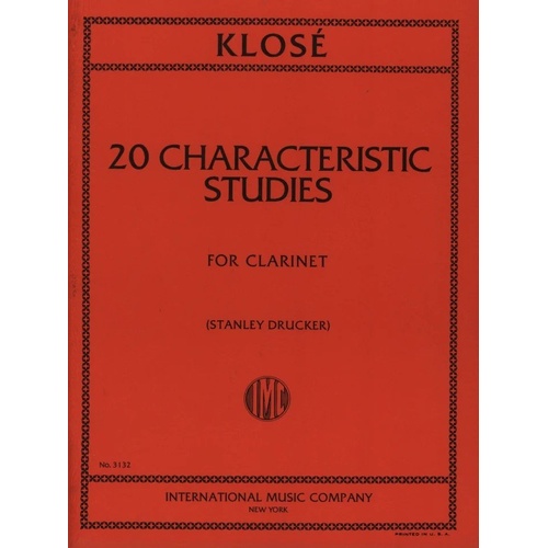 20 Characteristic Studies for Clarinet by Klose