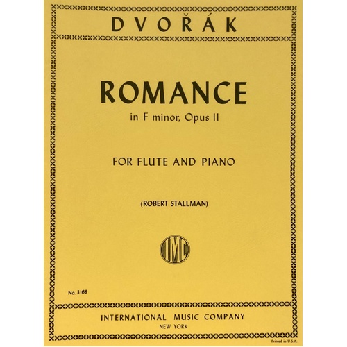 Dvorak Romance in F Minor Op. 11 for Flute/Piano - Score and Part