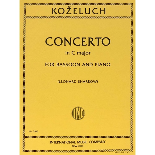 Kozeluch - Concerto in C Major for Bassoon and Piano with Cadenzas by M. Turkovic