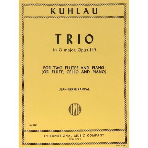 Kuhlau Trio in G Major Op. 119 for 2 Flutes and Piano
