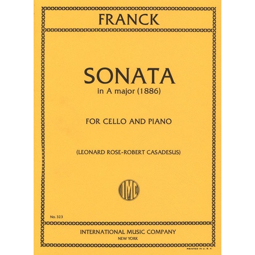 Franck - Sonata in A Major for Violin, Cello, Piano Arranged by Jules Deldsart