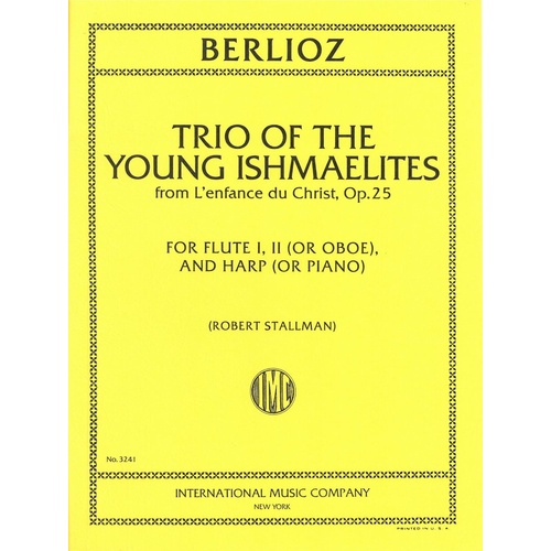 Berlioz - Trio of the Young Ishmaelites for 2 Flutes and Harp