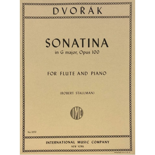 Dvorak Sonatina in G Op. 100 for Flute and Piano