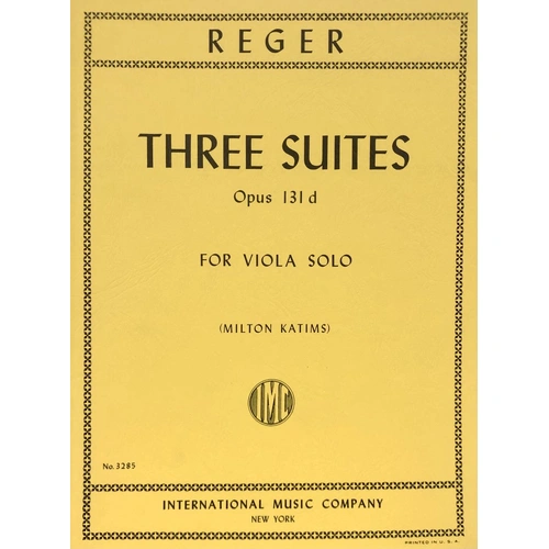 Reger - Three Suites Op. 131D for Viola Solo