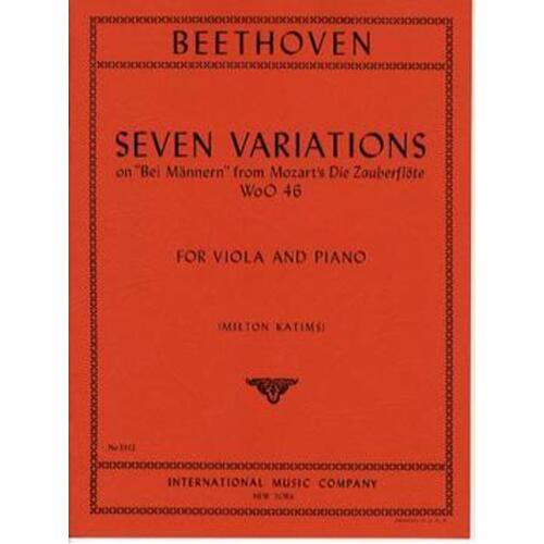 7 Variations On Bei Mannern Arr Katims Viola Piano (Softcover Book)
