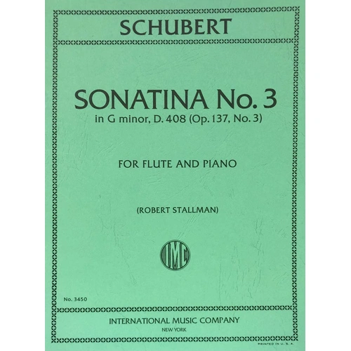 Schubert - Sonatina No 3 in G minor D 408 Op 137 No 3 for Flute and Piano