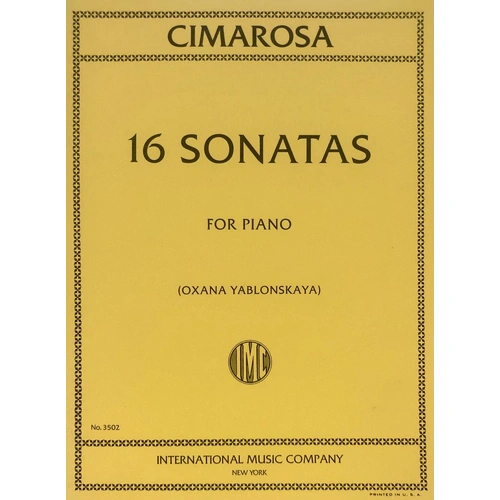 Cimarosa 16 Sonatas for Piano, Edited by Oxana Yablonskaya, International Music Company
