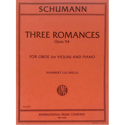 Schumann - Three Romances Op. 94 for Oboe and Piano