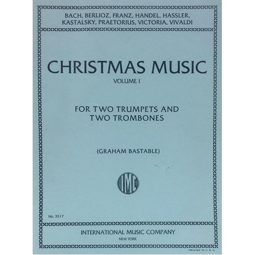 Christmas Music Vol 1 for 2 Trumpets and 2 Trombones - Brass Quartet Performance Parts